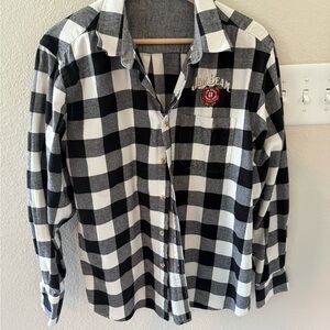 Jim Beam Black and White Plaid Shirt